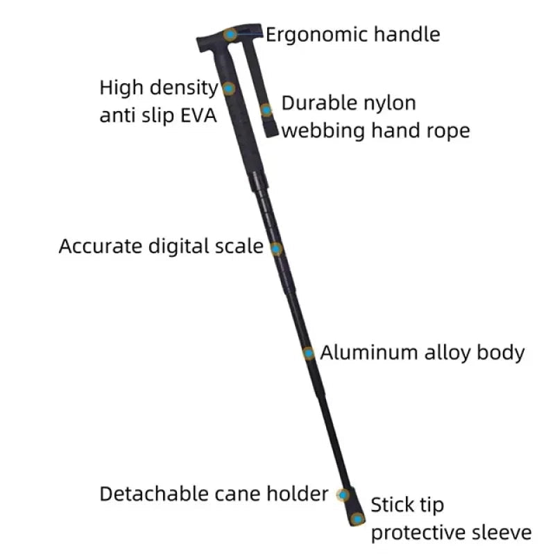 GS183 FOX Telescopic Hiking Trekking Pole with Self-Defense Baton